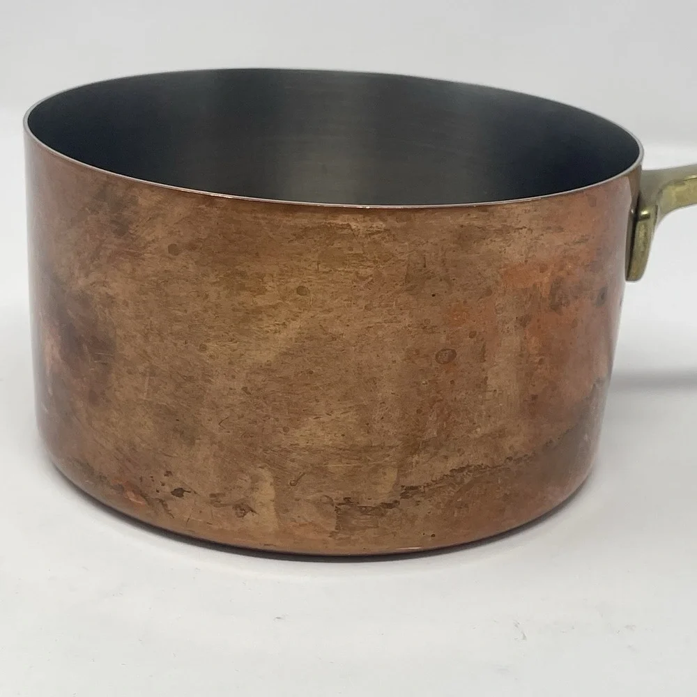 Vtg Paul Revere 1776-1976 Copper Saucepan Brass Handle 5